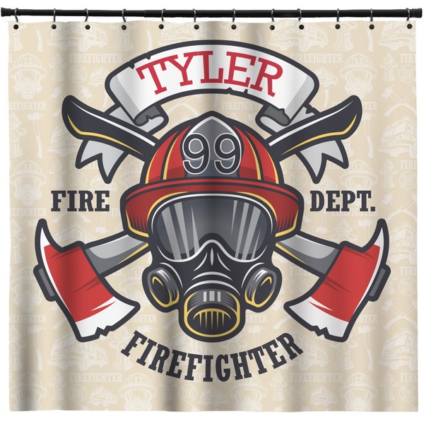 Custom Firefighter Shower Curtain - Custom Size (Personalized)