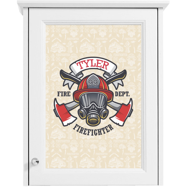Firefighter Career Single White Cabinet Decal