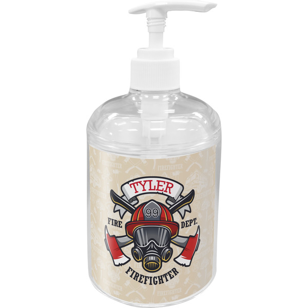 Custom Firefighter Acrylic Soap & Lotion Bottle (Personalized)