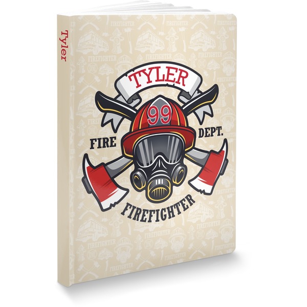 Custom Firefighter Softbound Notebook - 7.25" x 10" (Personalized)