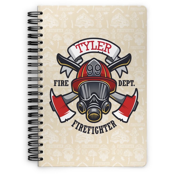 Custom Firefighter Spiral Notebook - 7x10 w/ Name or Text