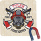 Firefighter Career Square Fridge Magnet (Personalized)