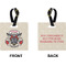 Firefighter Career Square Luggage Tag (Front + Back)