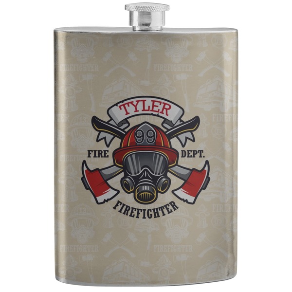 Custom Firefighter Stainless Steel Flask (Personalized)