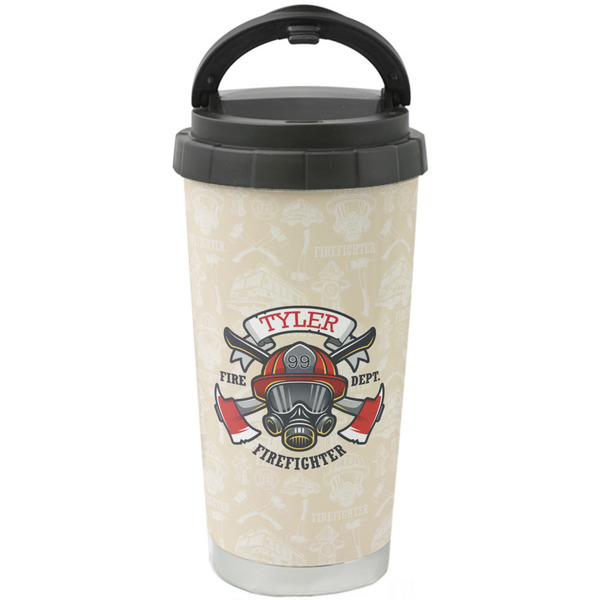 Custom Firefighter Stainless Steel Coffee Tumbler (Personalized)