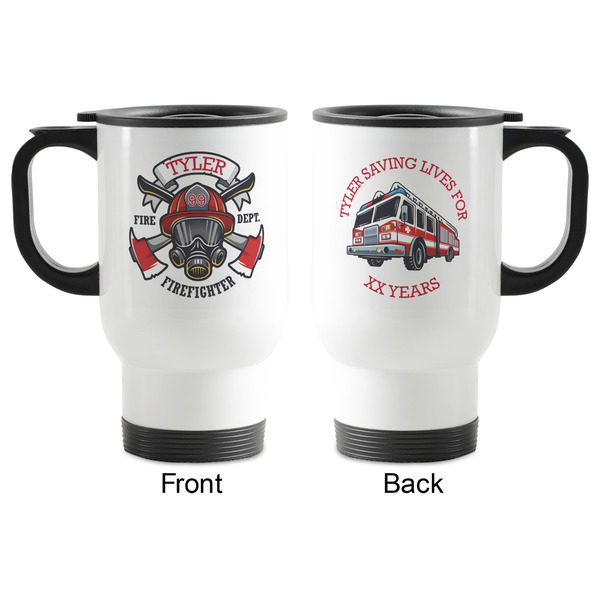 Firefighter Career Stainless Steel Travel Mug with Handle - Apvl