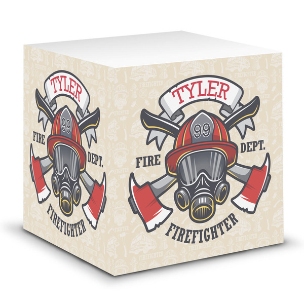 Custom Firefighter Sticky Note Cube (Personalized)