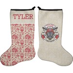 Firefighter Holiday Stocking - Double-Sided - Neoprene (Personalized)