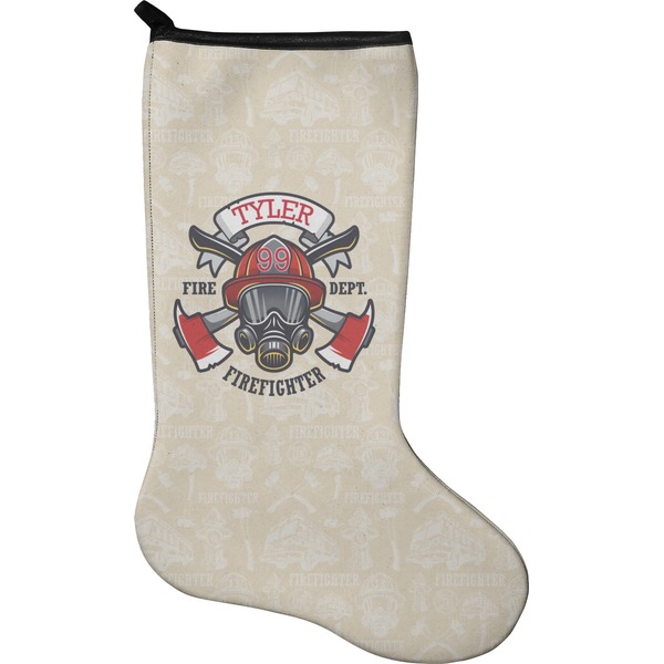 Custom Firefighter Holiday Stocking - Neoprene (Personalized)