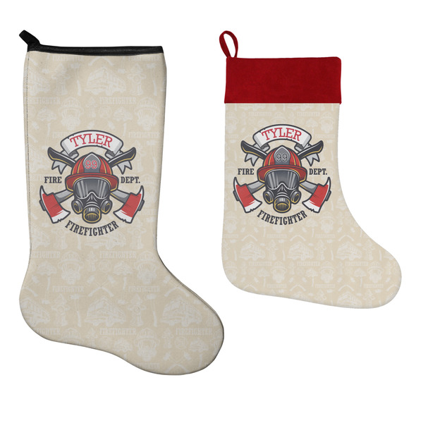 Firefighter Career Stockings - Side by Side compare