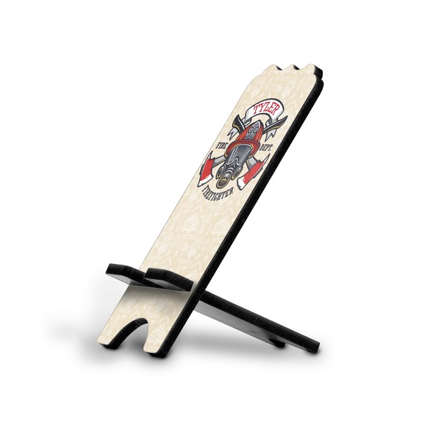 Custom Firefighter Stylized Cell Phone Stand - Large (Personalized)
