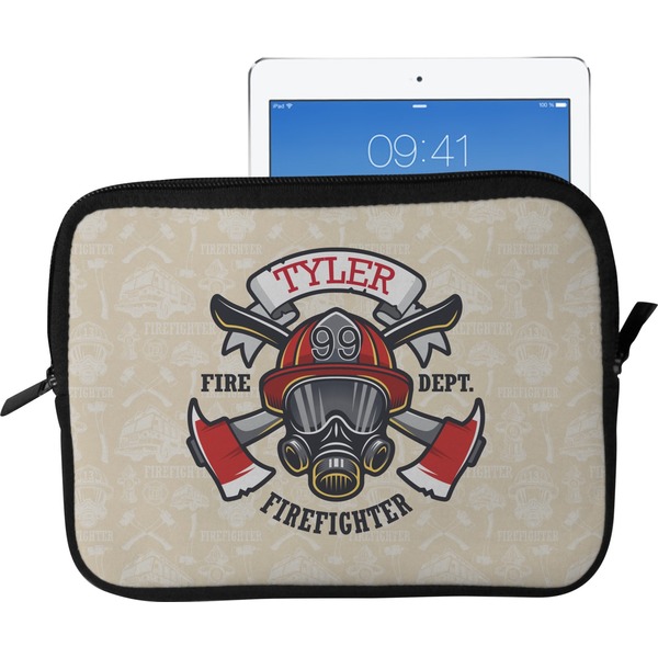 Custom Firefighter Tablet Case / Sleeve - Large (Personalized)