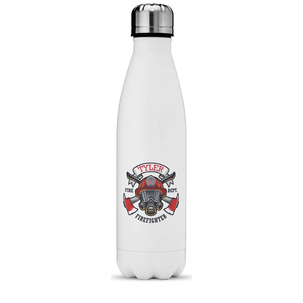 Custom Firefighter Water Bottle - 17 oz. - Stainless Steel - Full Color Printing (Personalized)