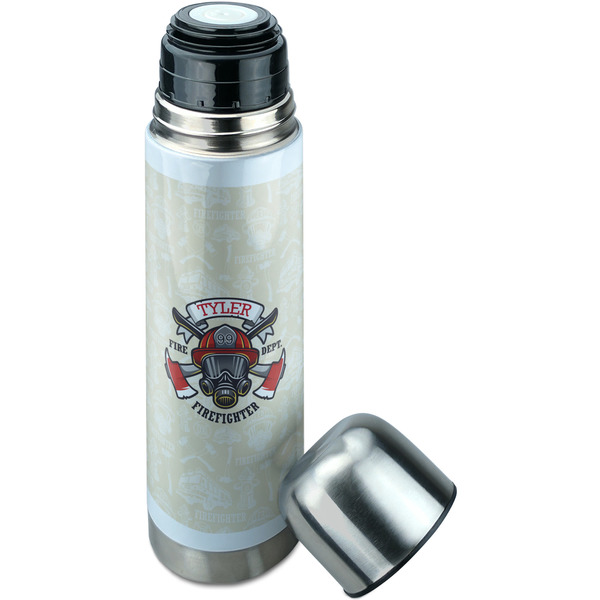 Firefighter Career Thermos - Lid Off