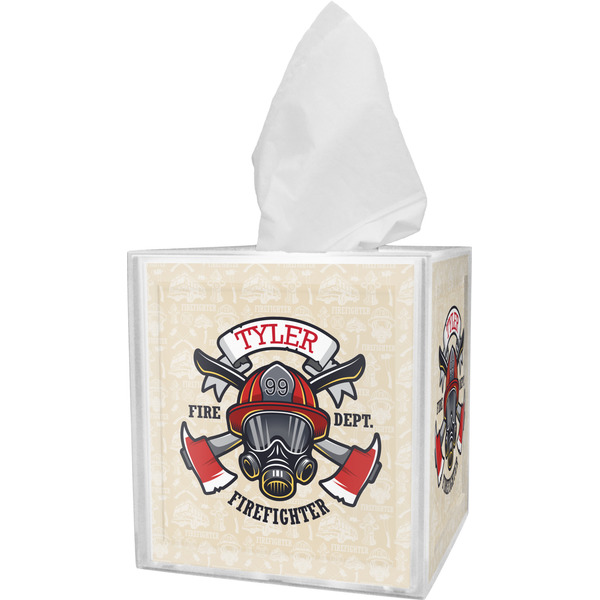 Custom Firefighter Tissue Box Cover (Personalized)
