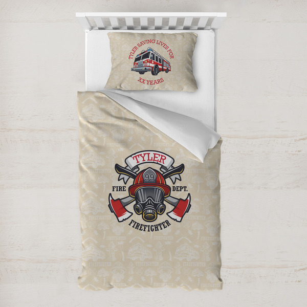 Custom Firefighter Toddler Bedding w/ Name or Text