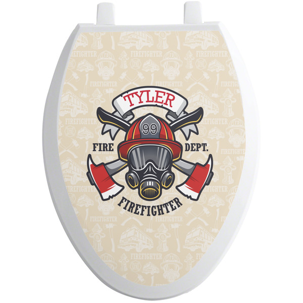 Firefighter Career Toilet Seat Decal Elongated