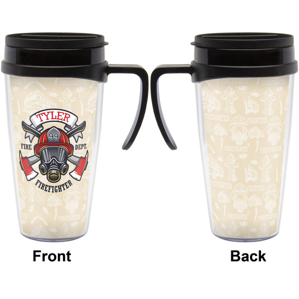 Firefighter Career Travel Mug with Black Handle - Approval