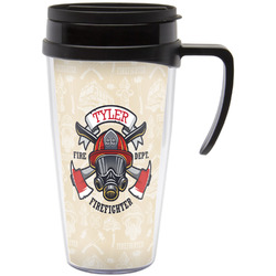 Firefighter Acrylic Travel Mug with Handle (Personalized)