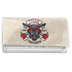 Firefighter Vinyl Checkbook Cover (Personalized)