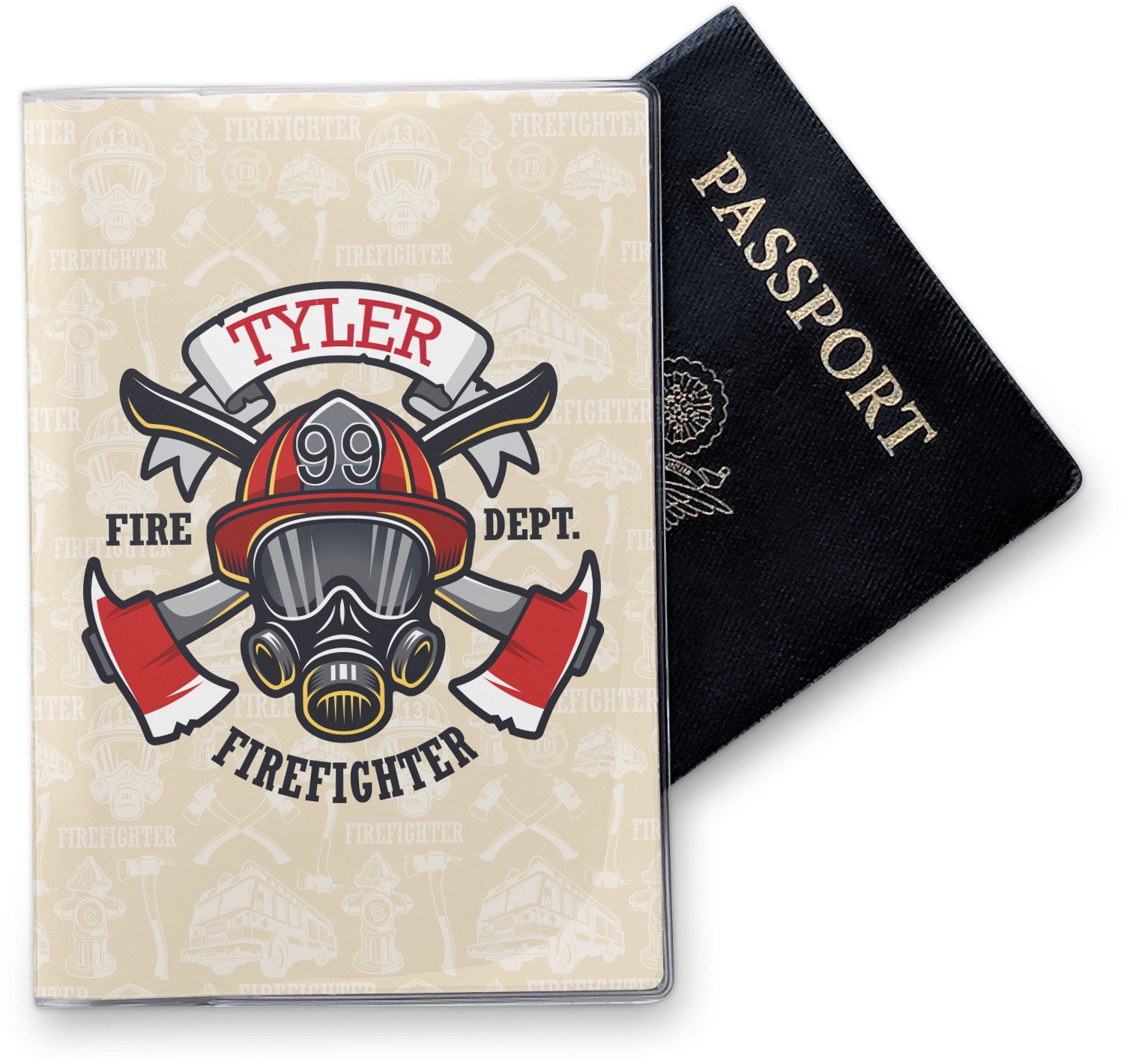 Custom Firefighter Vinyl Passport Holder (Personalized) | YouCustomizeIt