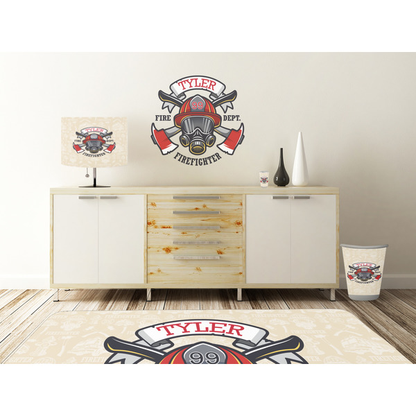 Firefighter Career Wall Graphic Decal Wooden Desk
