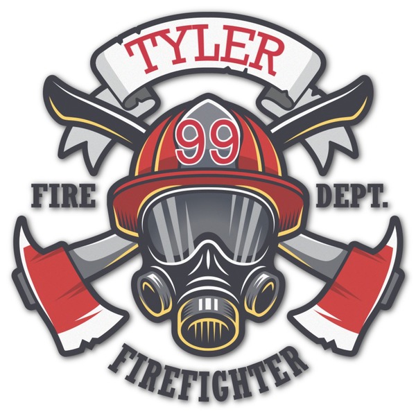 Custom Firefighter Graphic Decal - Medium (Personalized)