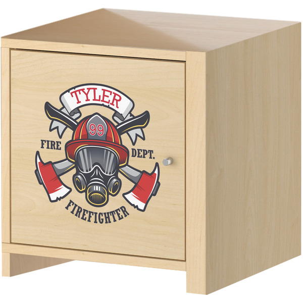 Firefighter Career Wall Graphic on Wooden Cabinet