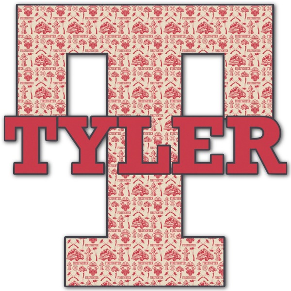 Custom Firefighter Name & Initial Decal - Up to 9"x9" (Personalized)