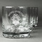 Firefighter Career Whiskey Glasses Set of 4 - Engraved Front