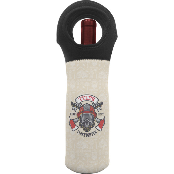 Custom Firefighter Wine Tote Bag (Personalized)
