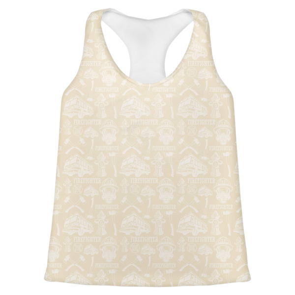 Custom Firefighter Womens Racerback Tank Top - X Large