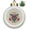 Firefighter Ceramic Ball Ornament - Christmas Tree (Personalized)