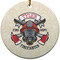 Firefighter Round Ceramic Ornament w/ Name or Text