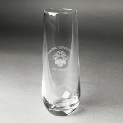 Firefighter Champagne Flute - Stemless Engraved (Personalized)