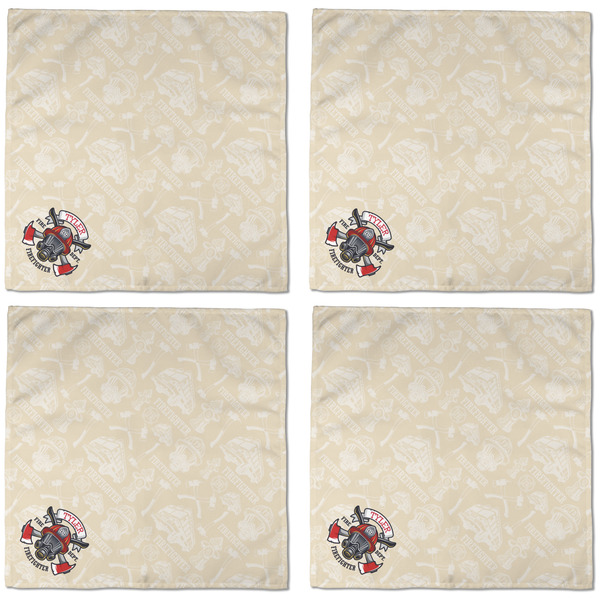 Firefighter Cloth Napkins - Personalized Dinner (APPROVAL) Set of 4