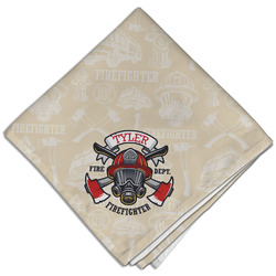 Firefighter Cloth Dinner Napkin - Single w/ Name or Text