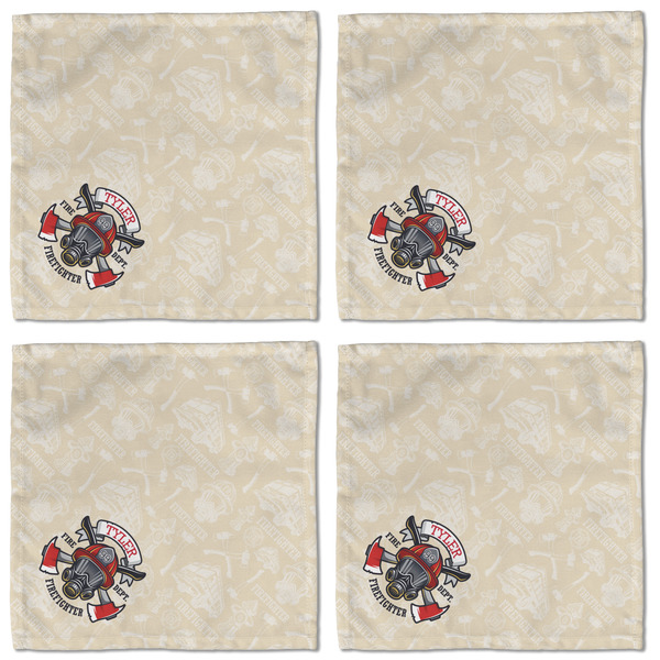 Firefighter Cloth Napkins - Personalized Lunch (APPROVAL) Set of 4