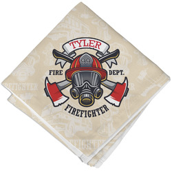 Firefighter Cloth Cocktail Napkin - Single w/ Name or Text