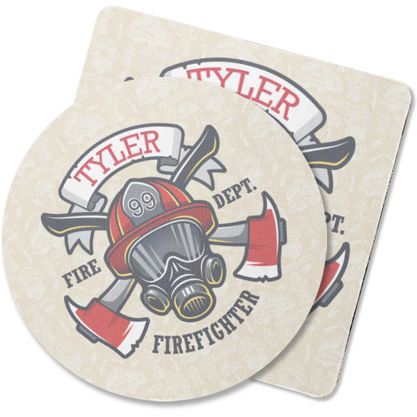 Custom Firefighter Rubber Backed Coaster (Personalized)
