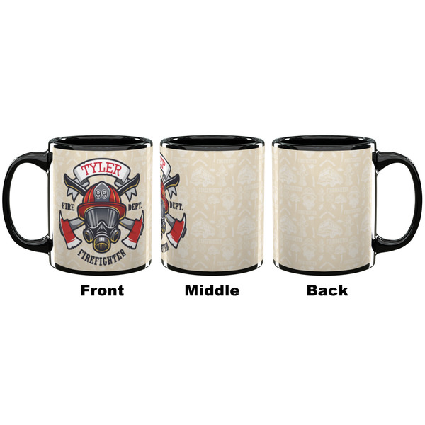 Firefighter Coffee Mug - 11 oz - Black APPROVAL