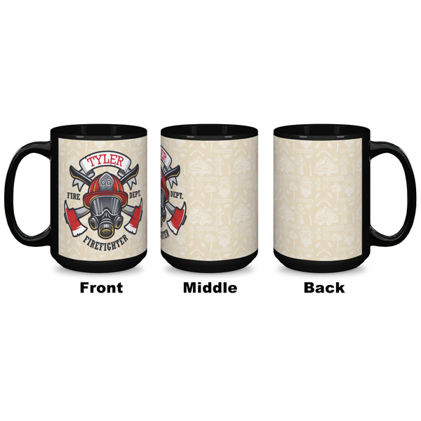 Firefighter Coffee Mug - 15 oz - Black APPROVAL