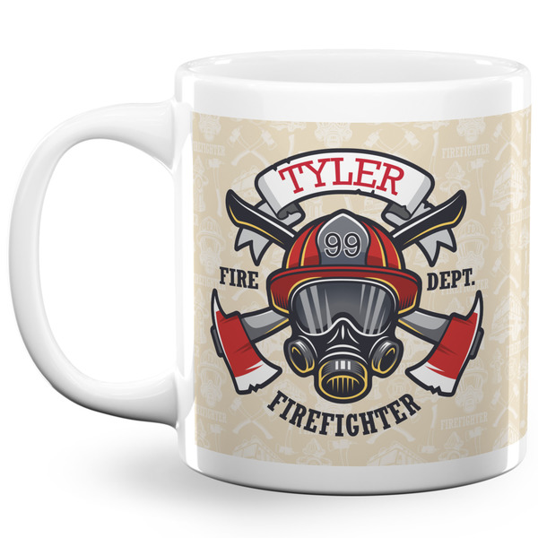 Firefighter Coffee Mug - 20 oz - White