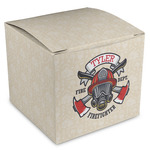 Firefighter Cube Favor Gift Boxes (Personalized)