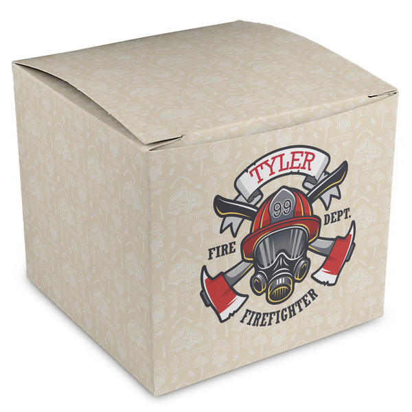Custom Firefighter Cube Favor Gift Boxes (Personalized)