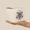 Firefighter Cube Favor Gift Box - On Hand - Scale View
