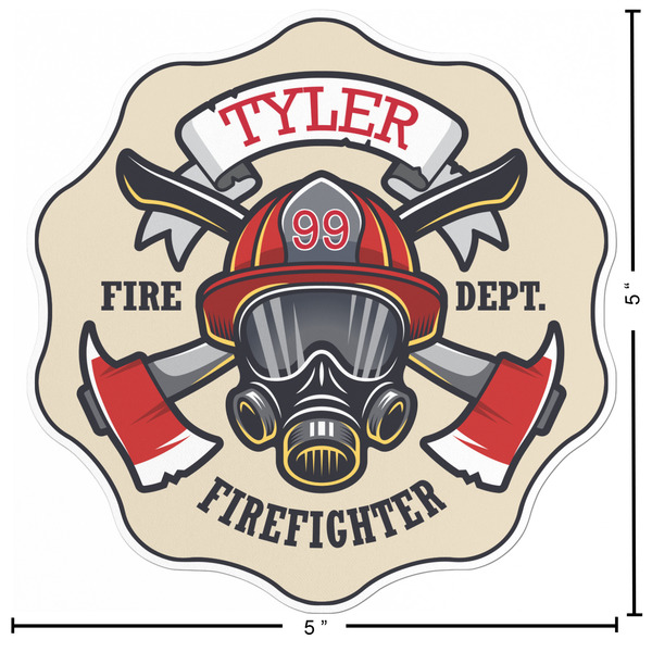 Firefighter Custom Shape Iron On Patches - L - APPROVAL