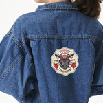 Firefighter Twill Iron On Patch - Custom Shape - X-Large (Personalized)
