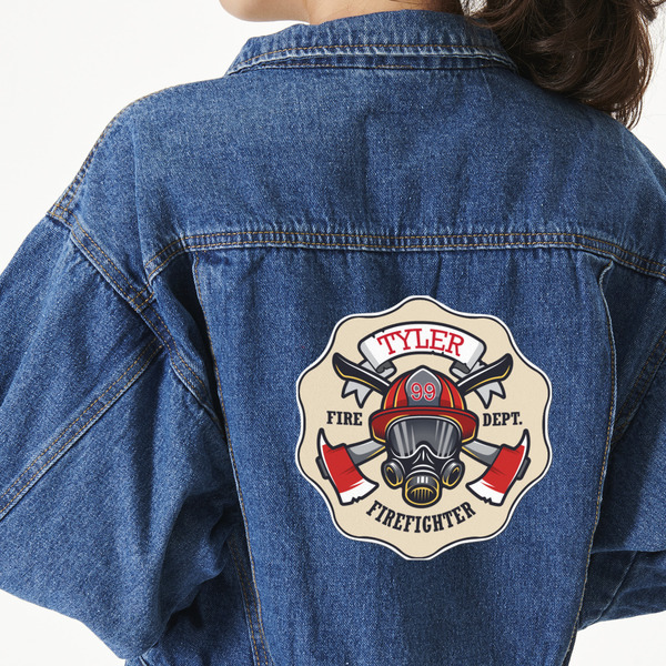 Custom Firefighter Large Custom Shape Patch - 2XL (Personalized)