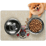 Firefighter Dog Food Mat - Small w/ Name or Text